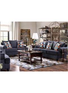 homes r us Charlston 1-Seater Sofa Blue 115x85x97cm  - Image 3