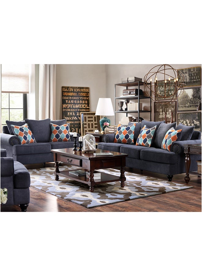 هومس آر أس أريكة تشارلستون بمقعد أزرق 115x85x97سم - Image 3