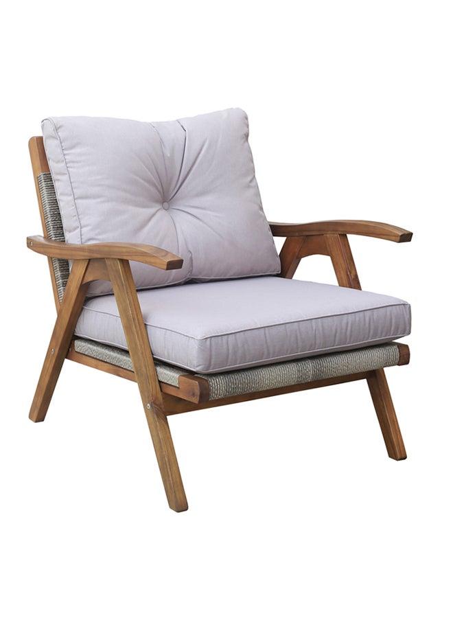 homes r us - Pensacola Outdoor Armchair Brown/Grey 82.5x121x70cm - Image 1