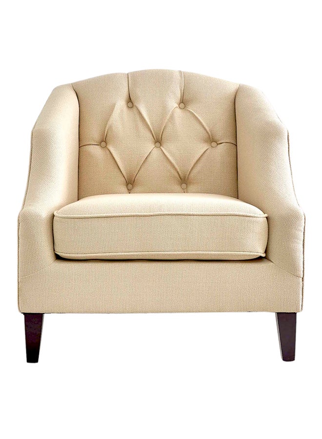 Home Canvas Astel Living Room Accent Chair Oatmeal 82x82x85.5cm  - Image 1