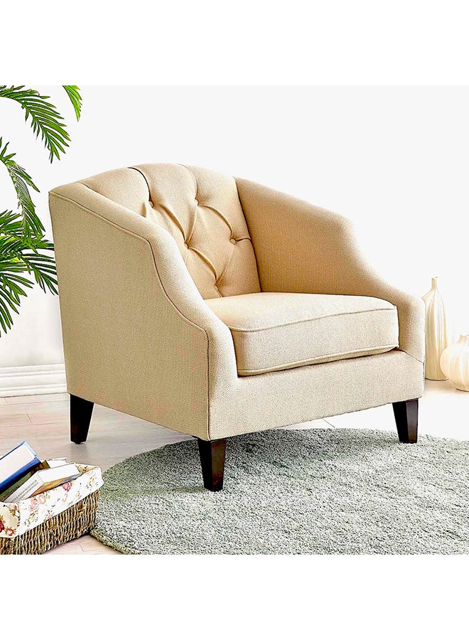 Home Canvas Astel Living Room Accent Chair Oatmeal 82x82x85.5cm  - Image 4