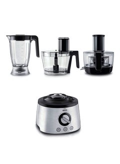 Philips 7000 Series Food Processor, PowerChop technology ,Blender, Centrifugal Juicer + Citrus Press, Metal Kneading Hook 3.4 L HR7778 / 00 Silver/Black/Clear  - Image 3
