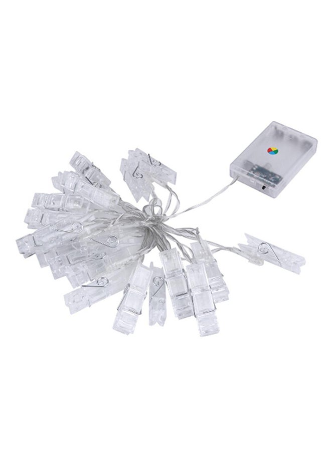 POLLEN LIFE 20 LED Clip String Lights White 5.5x1.2cm - Image 1