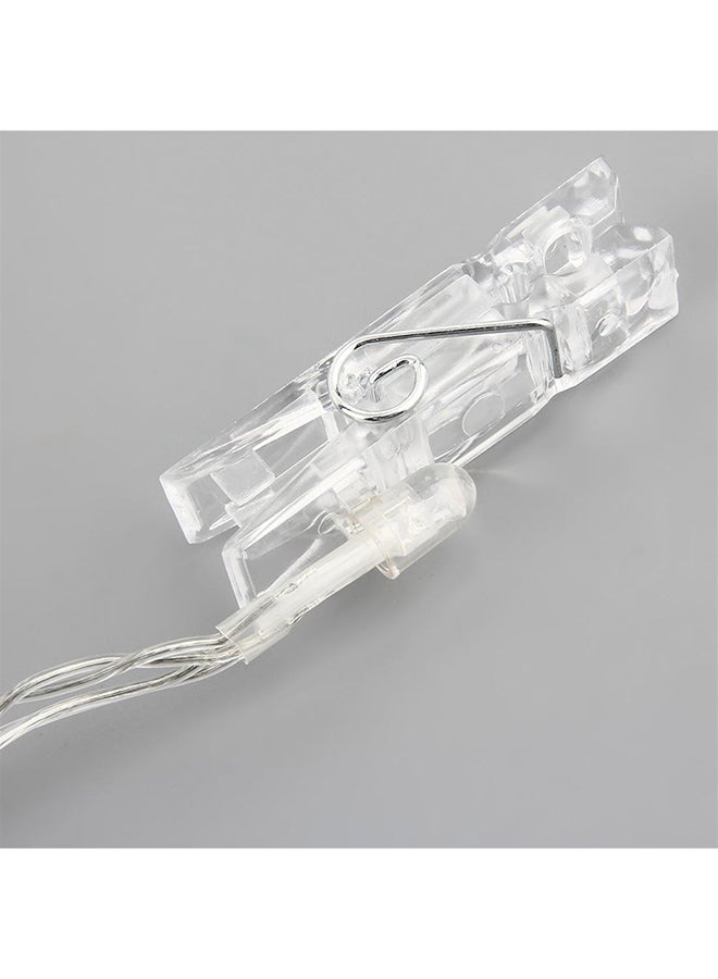 POLLEN LIFE 20 LED Clip String Lights White 5.5x1.2cm - Image 3