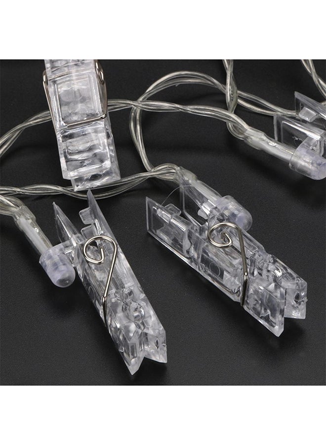 POLLEN LIFE 20 LED Clip String Lights White 5.5x1.2cm - Image 5
