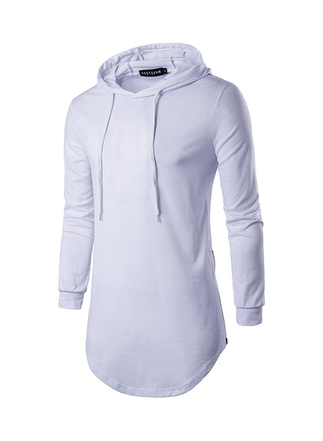 شاربدو هودي بتصميم سادة أبيض - Image 1