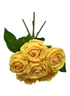 Yatai Artificial Rose Flowers Yellow/Green  - Image 2