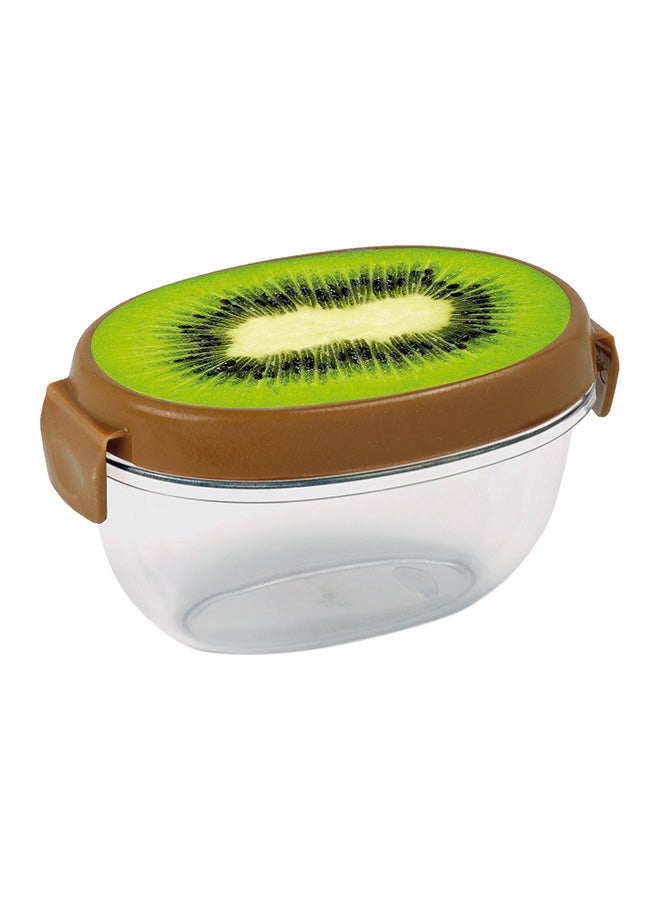 Snips Kiwi Fruit Keeper Clear/Brown/Green 13x8.3x7cm - Image 1
