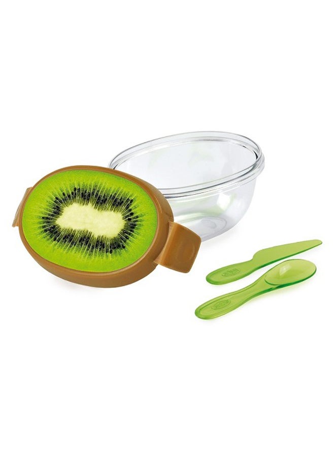 Snips Kiwi Fruit Keeper Clear/Brown/Green 13x8.3x7cm - Image 2