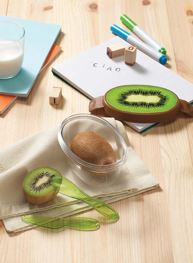 Snips Kiwi Fruit Keeper Clear/Brown/Green 13x8.3x7cm - Image 4