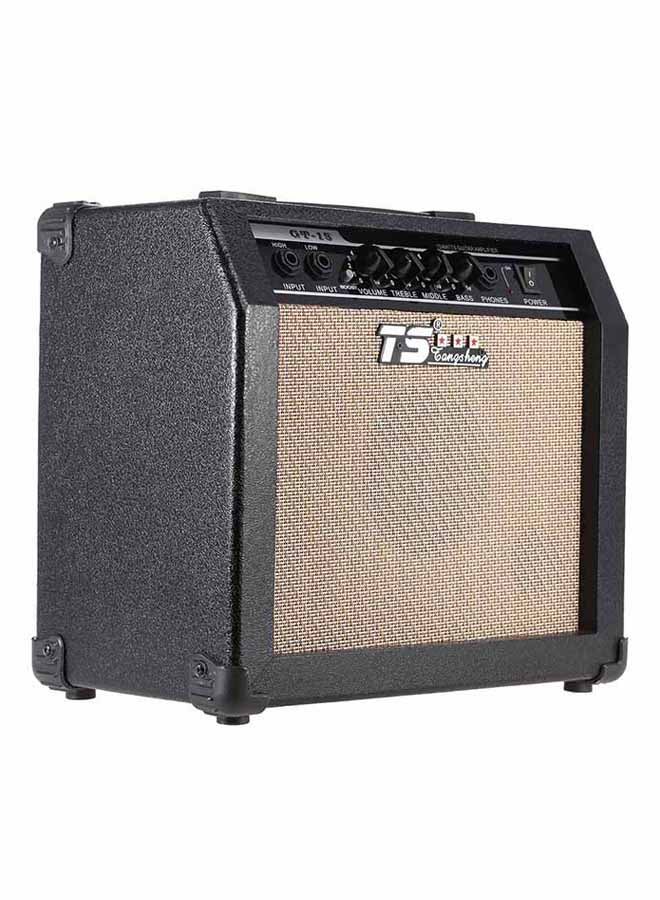 Professional 3-Band EQ 2 Channel Electric Guitar Amplifier Distortion GT-15 Black/Brown  - Image 4
