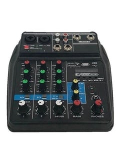 Generic 4-Channel Monitor AUX Paths Plus Effects Audio Mixer with USB TU04 Black  - Image 1