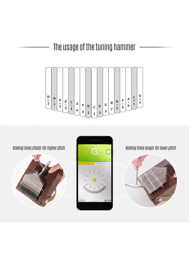 TOM 17-Key Kalimba Mbira Thumb Piano  - Image 4