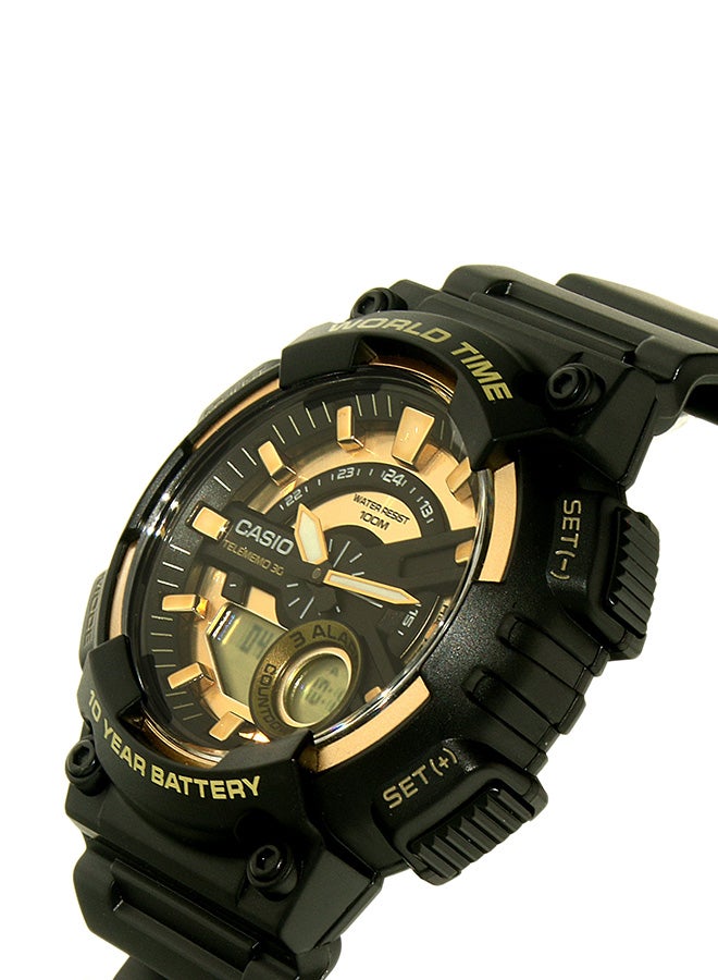 كاسيو ساعة يد شبابية بعقارب ورقمية طراز AEQ-110BW-9AV - قياس 47 مم - لون أسود للرجال - Image 3