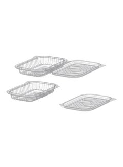 10-Piece Plastic Lid On Container Set Black/Clear 210x142x82mm - v1545913676/N20021057A_3