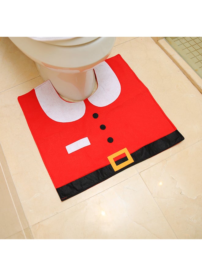 3-Piece Santa Toilet Seat Cover With Rug Multicolour - Image 2
