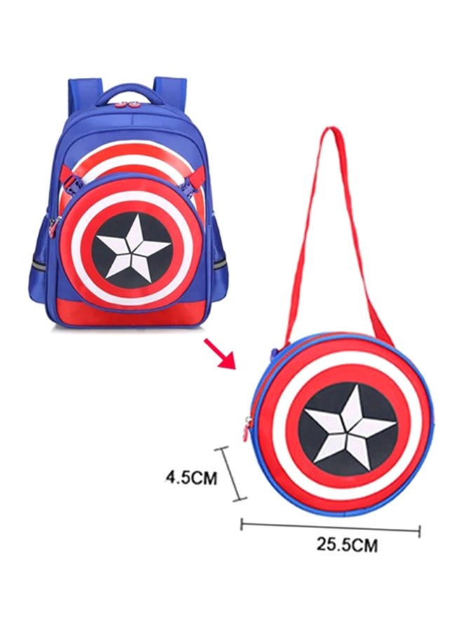 SAMBOX - 3-Piece Captain America Pattern Bag Set Blue - Image 1
