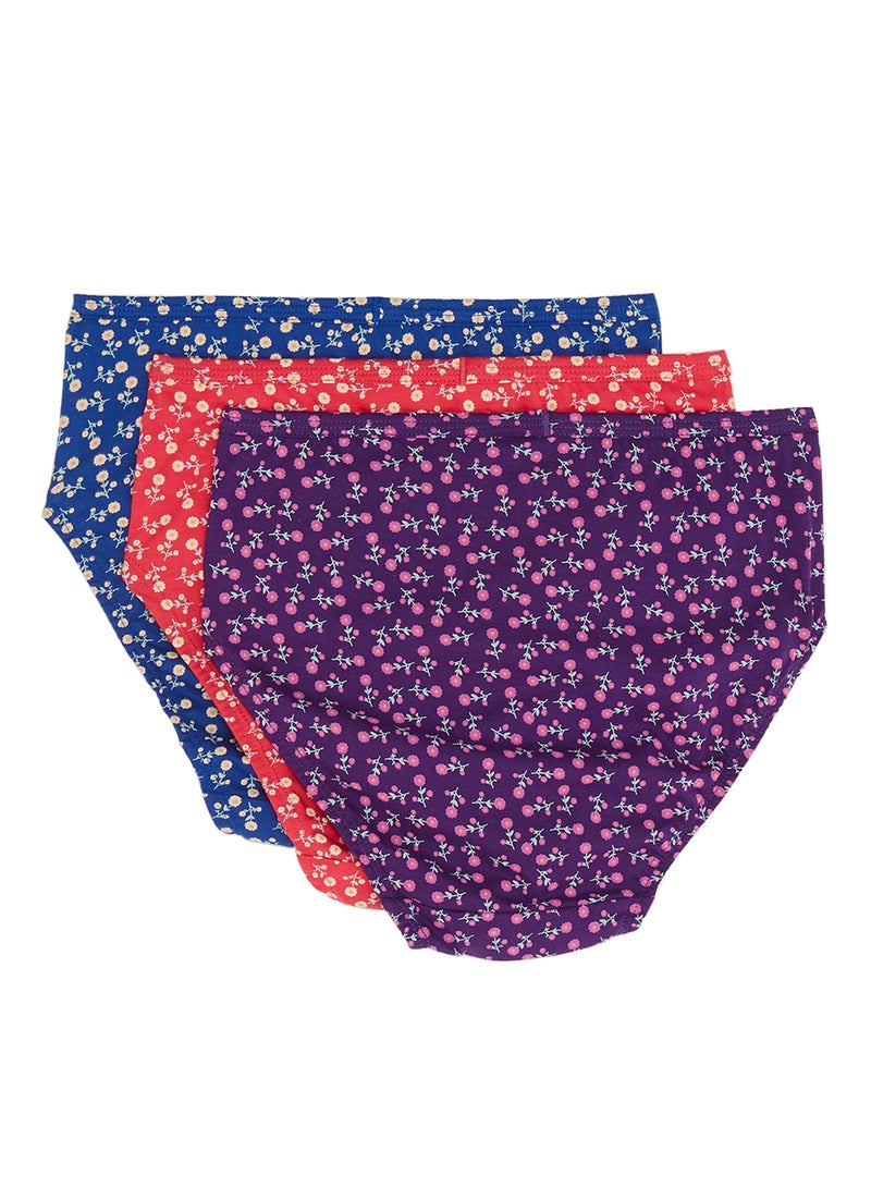 JOCKEY - 3 Pack Of Simple Comfort Hipster Plain Dark Print Assorted - Image 1