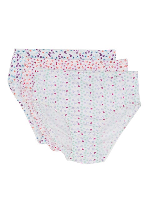 3 Pack Of Simple Comfort Hipster Plain Light Print Assorted