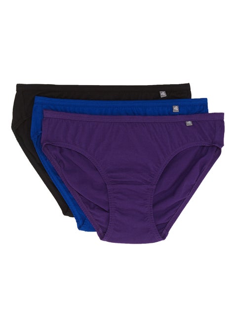 3 Pack Of Simple Comfort Bikni Plain Dark Assorted
