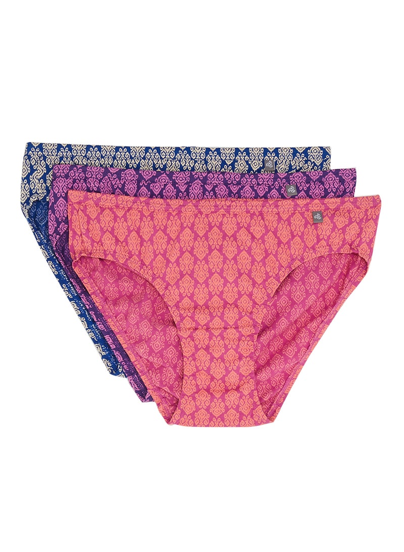 JOCKEY - 3 Pack Of Simple Comfort Bikni Plain Dark Printed Assorted - Image 1