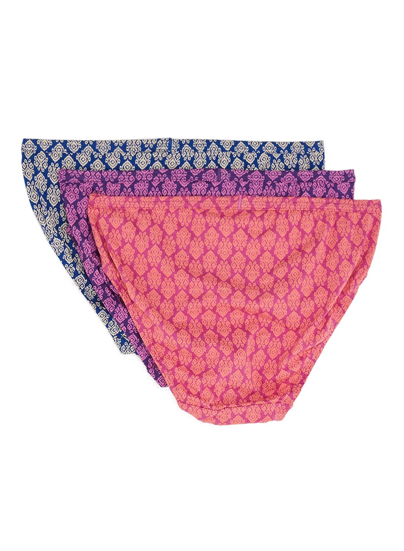 JOCKEY - 3 Pack Of Simple Comfort Bikni Plain Dark Printed Assorted - Image 1