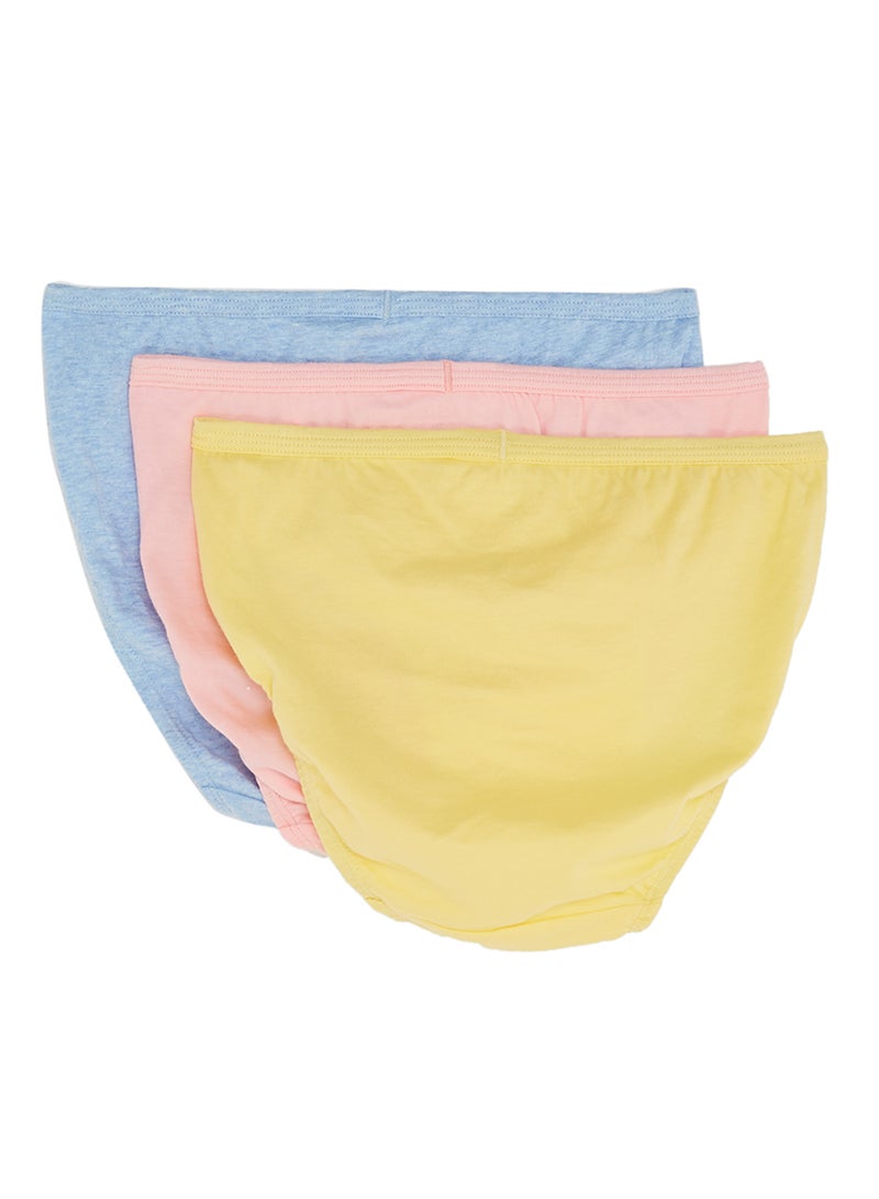 3 Pack Of Simple Comfort Bikni Plain Light Assorted