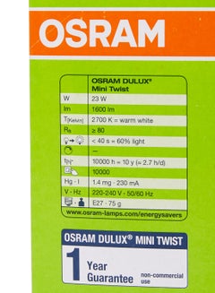 Osram Dulux Mini Twist 827 LUMILUX 1600lm Warm White  - Image 2