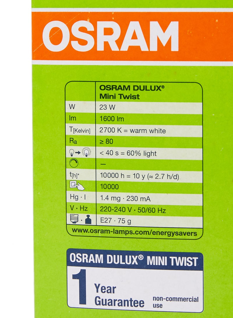 Osram - Dulux Mini Twist 827 LUMILUX 1600lm Warm White - Image 1