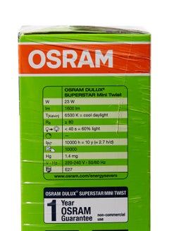 Osram Pack Of 3 Mini Twist 23W Screw CFL Day  - Image 2