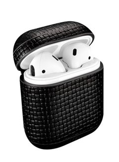 Woven Pattern Series Protective Case Cover For Apple AirPods Black - v1546234833/N20023200A_1