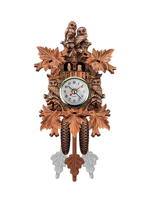 Vintage Style Cuckoo Bird Wall Clock Brown 200grams