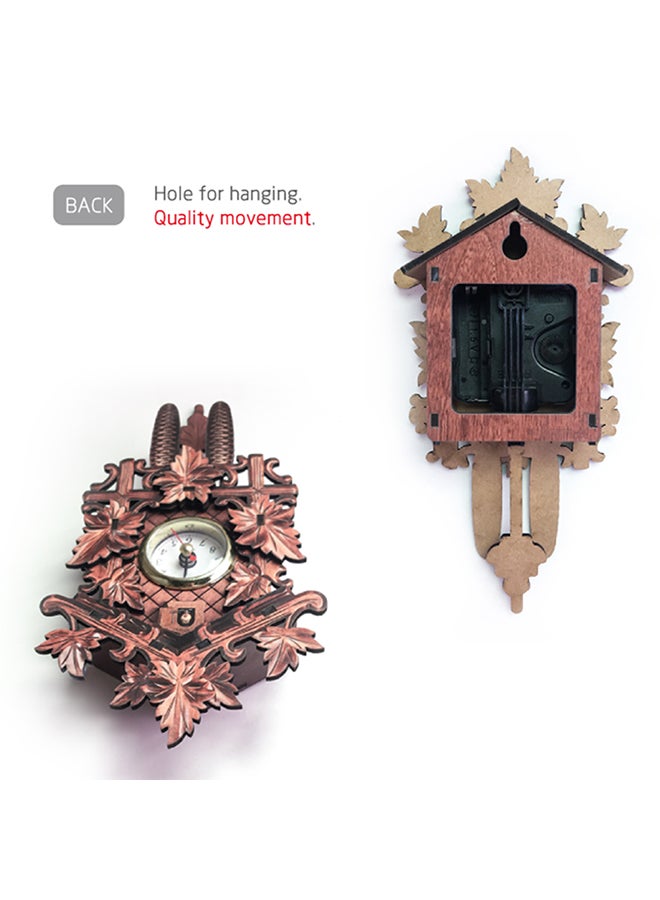 Generic - Vintage Style Cuckoo Bird Wall Clock Brown 200grams - Image 1