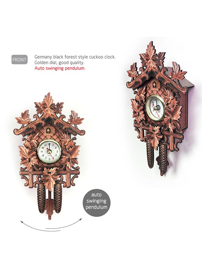 Generic - Vintage Style Cuckoo Bird Wall Clock Brown 200grams - Image 1