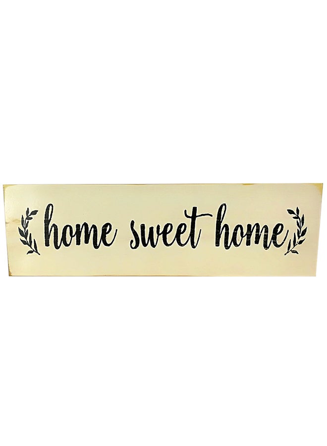 Home Sweet Home Script Wooden Plaque Beige 188grams  - Image 2