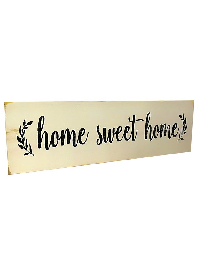 Home Sweet Home Script Wooden Plaque Beige 188grams  - Image 3