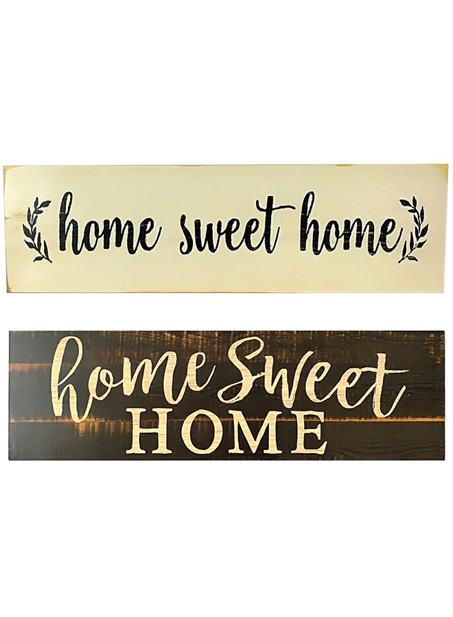 Home Sweet Home Script Wooden Plaque Beige 188grams  - Image 5