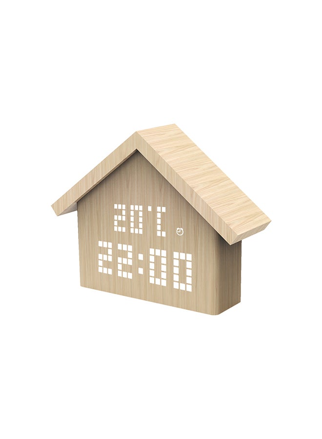Wooden LED Desk Alarm Clock Beige 414grams  - Image 2