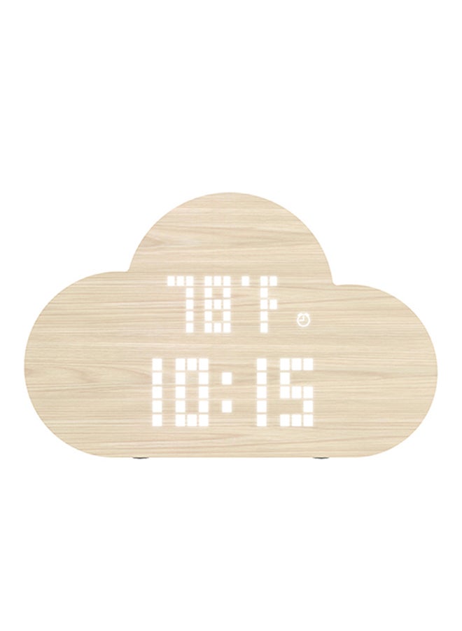 Wooden LED Alarm Clock Beige 444grams  - Image 1
