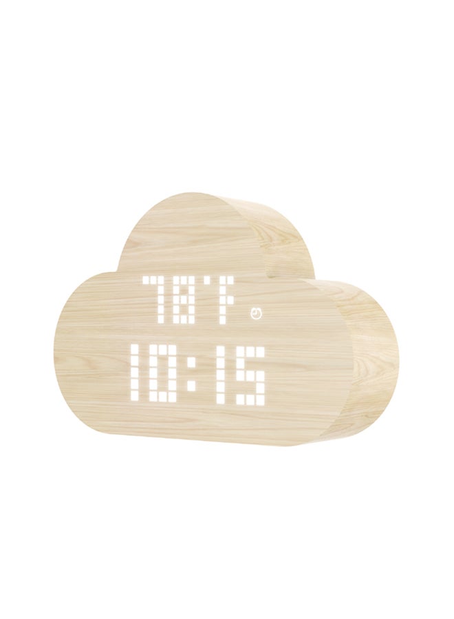 Wooden LED Alarm Clock Beige 444grams  - Image 3