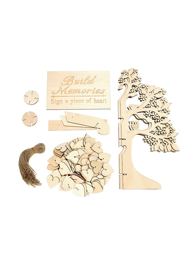 3D Wooden Guest Sign Wishing Tree Beige 354grams  - Image 3