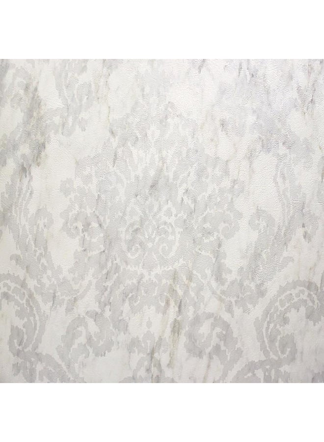 Grandeco - Damask Design Heritage Wallpaper Cream/Silver - Image 1
