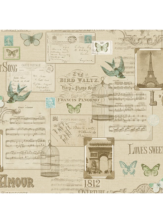 Ideco - Postcard Design Splendour Wallpaper Multicolour - Image 1