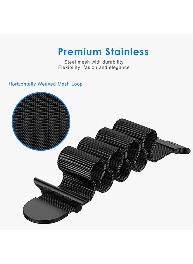 بيكيل سوار بديل لسلسلة ساعات أبل 3/2/1 42 مم أسود - Image 2