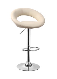 Adjustable Bar Stool Cream 52.5x50x80.5x100.5centimeter
