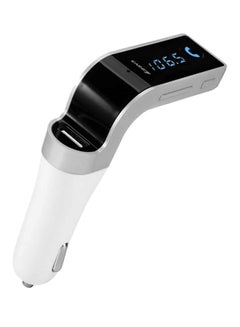 CARG7 Bluetooth Car Charger With FM Transmitter White/Black  - Image 1
