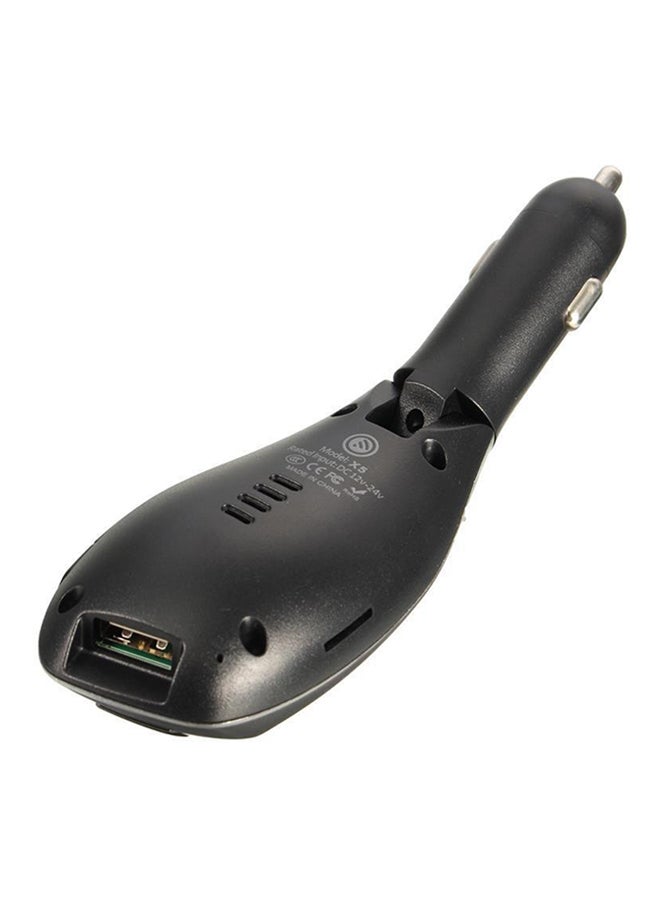 X5 Bluetooth Car Charger With FM Transmitter Black/Silver - Image 2