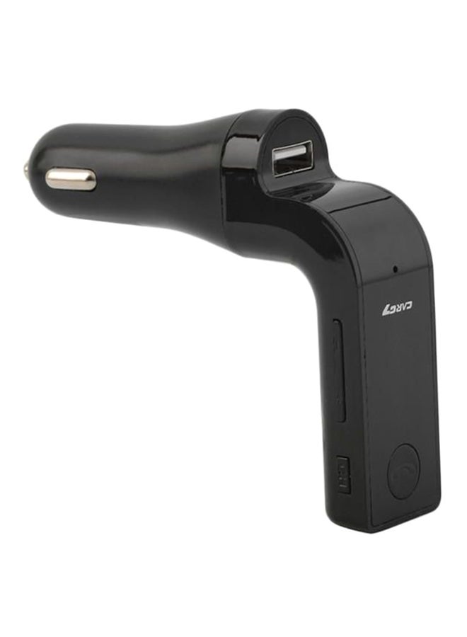 كار جي 7 شاحن بتقنية البلوتوث للسيارة مع جهاز إرسال FM أسود - Image 1