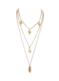 Pearl in Oyster Gold Plated Multi Layered Necklace  - Image 1