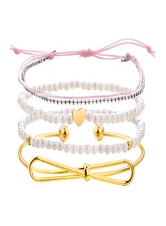 Pearl in Oyster 4-Piece Gold Plated Bracelet Set  - Image 1